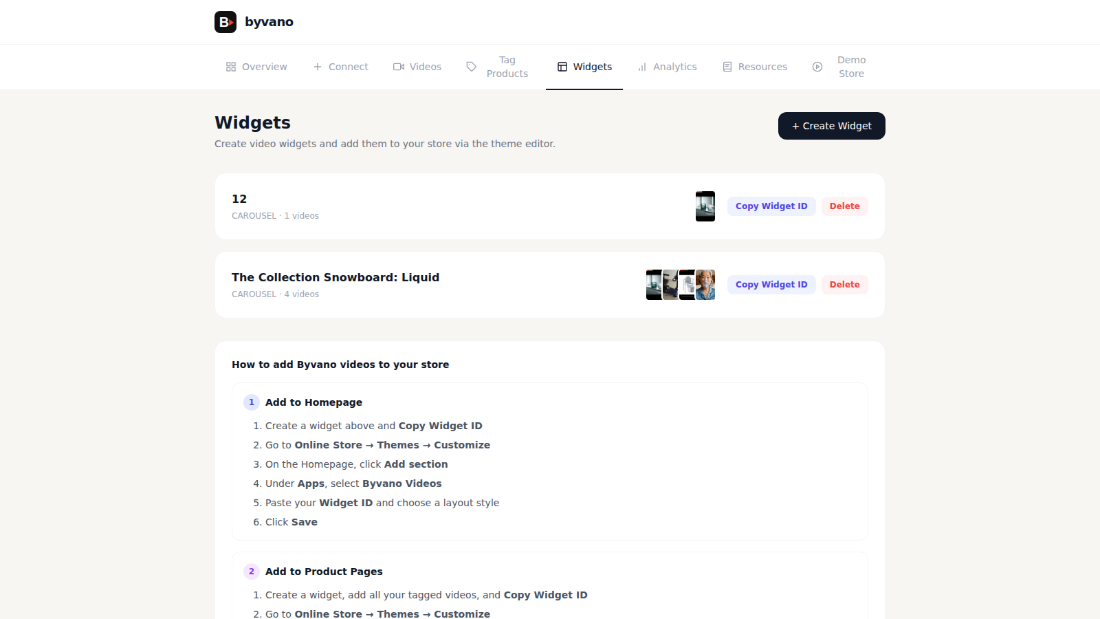 Widget Customization