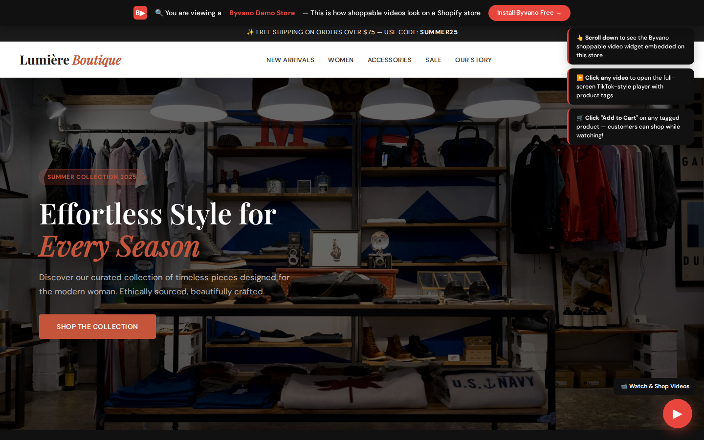 Storefront Hero Section